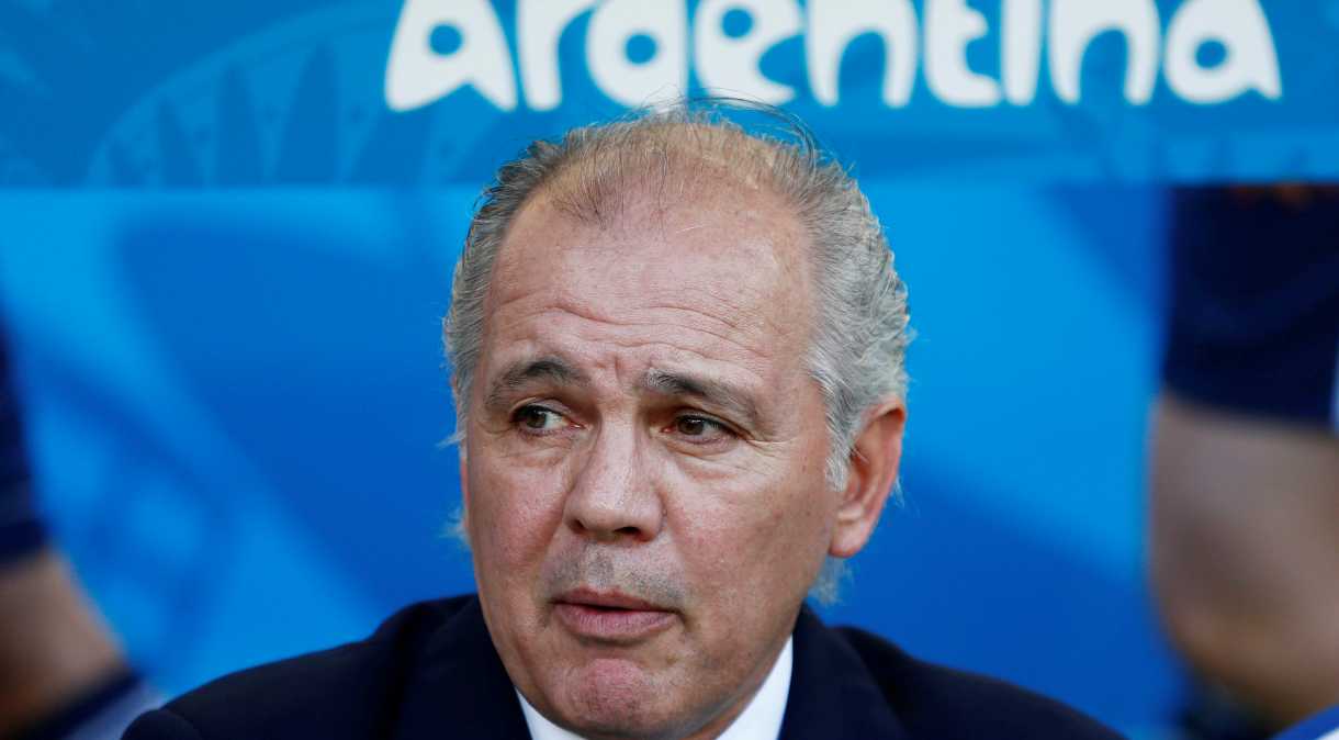 Alejandro Sabella, então técnico da Seleção Argentina, durante a Copa do Mundo de 2014 no Brasil