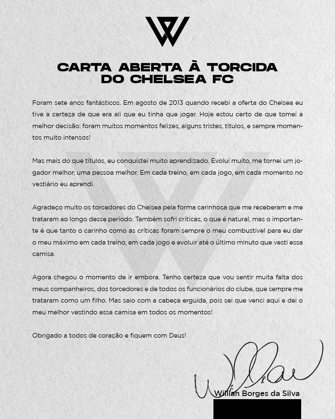 Carta aberta do William